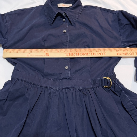Tory Burch  Navy Midi Flare Dress Cotton size 8 - Picture 4 of 12